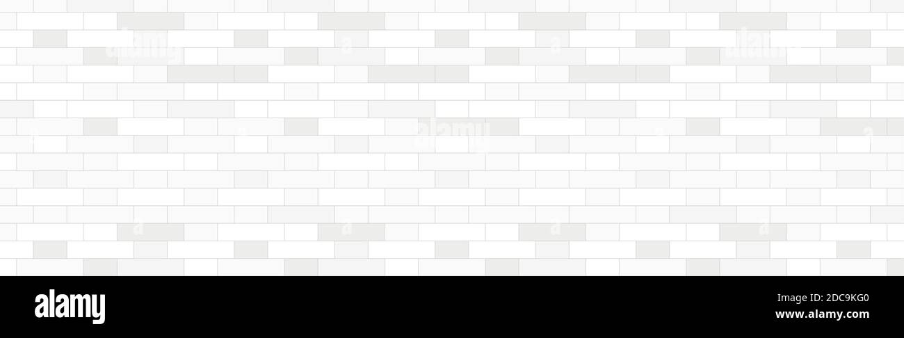 Realistic white and gray brick wall - Vector illustration Stock Vector ...