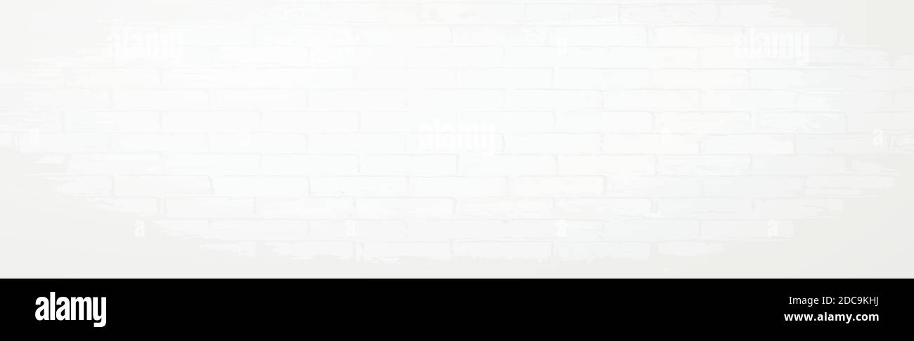Realistic white and gray brick wall - Vector illustration Stock Vector
