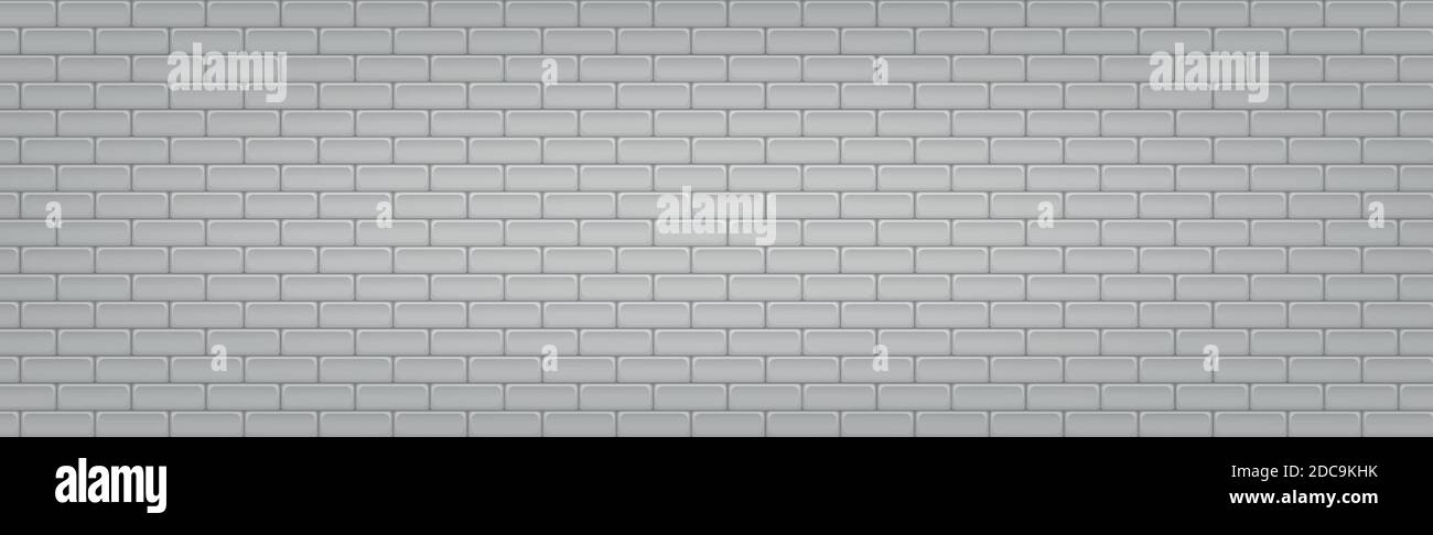 Realistic white and gray brick wall - Vector illustration Stock Vector ...