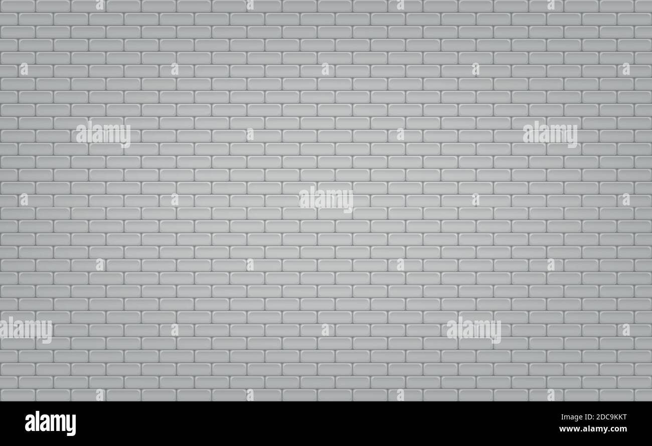 Realistic white and gray brick wall - Vector illustration Stock Vector ...