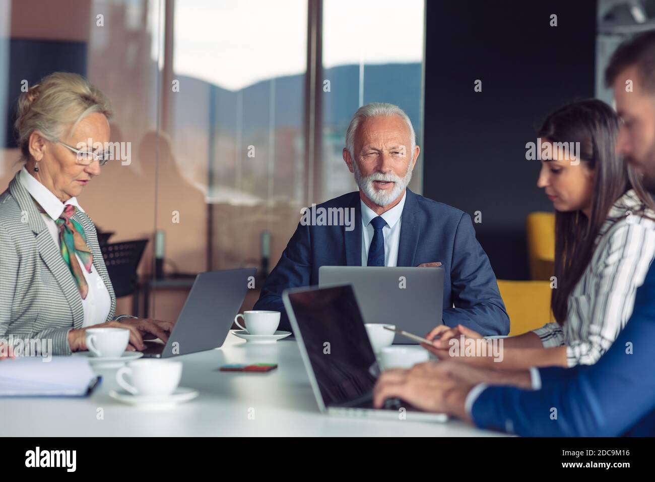 Business team having meeting in office. Diversity. Stock Photo