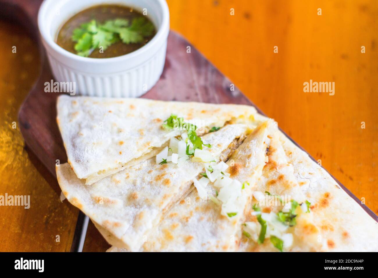 Quesadillas at a Mexican restaurant in Cebu City, Philippines Stock Photo