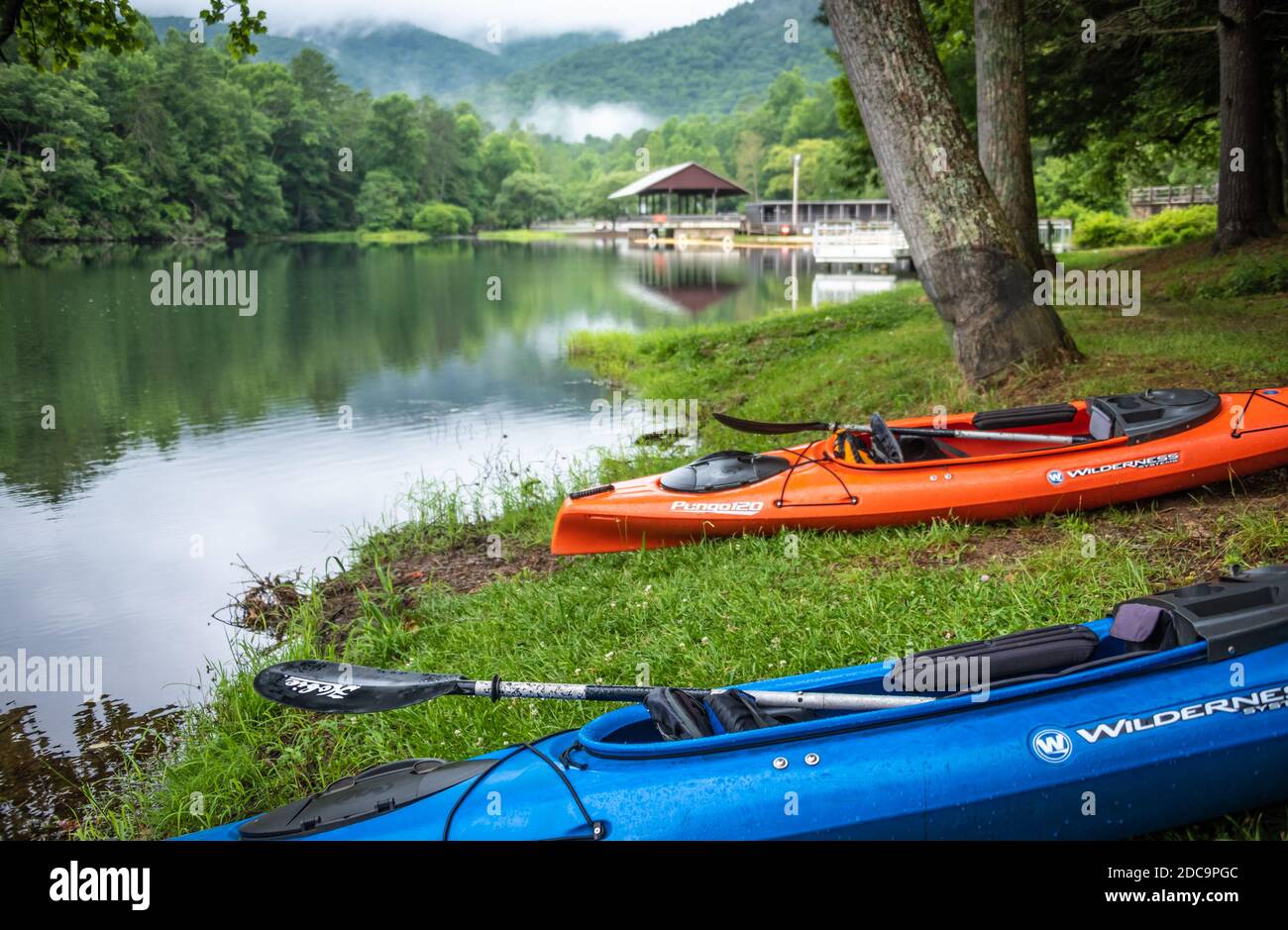 Beautiful Lake Trahlyta at Vogel State Park, nestled in the Blue Ridge
