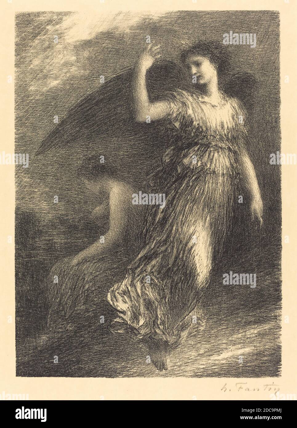 Henri Fantin-Latour, (artist), French, 1836 - 1904, Debut from 'Paradise  and the Peri' (3rdplate ), Schumann's 'Das Paradies und die Peri',  (series), 1901, lithograph Stock Photo - Alamy