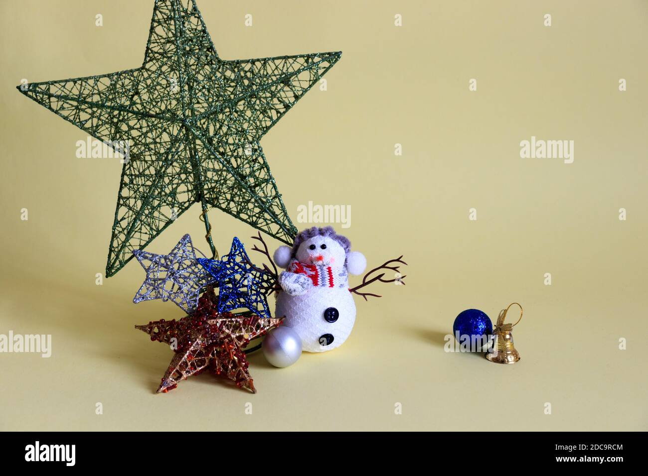 Christmas ornaments and decorations, winter new years eve concept Stock Photo