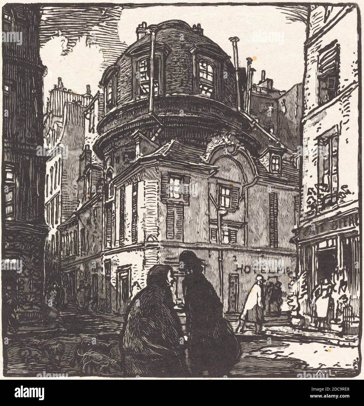 Auguste Lepère, (artist), French, 1849 - 1918, L'ancienne academie de medecine, La Bievre, Les Gobelins, Saint-Severin, (series), published 1901, wood engraving Stock Photo