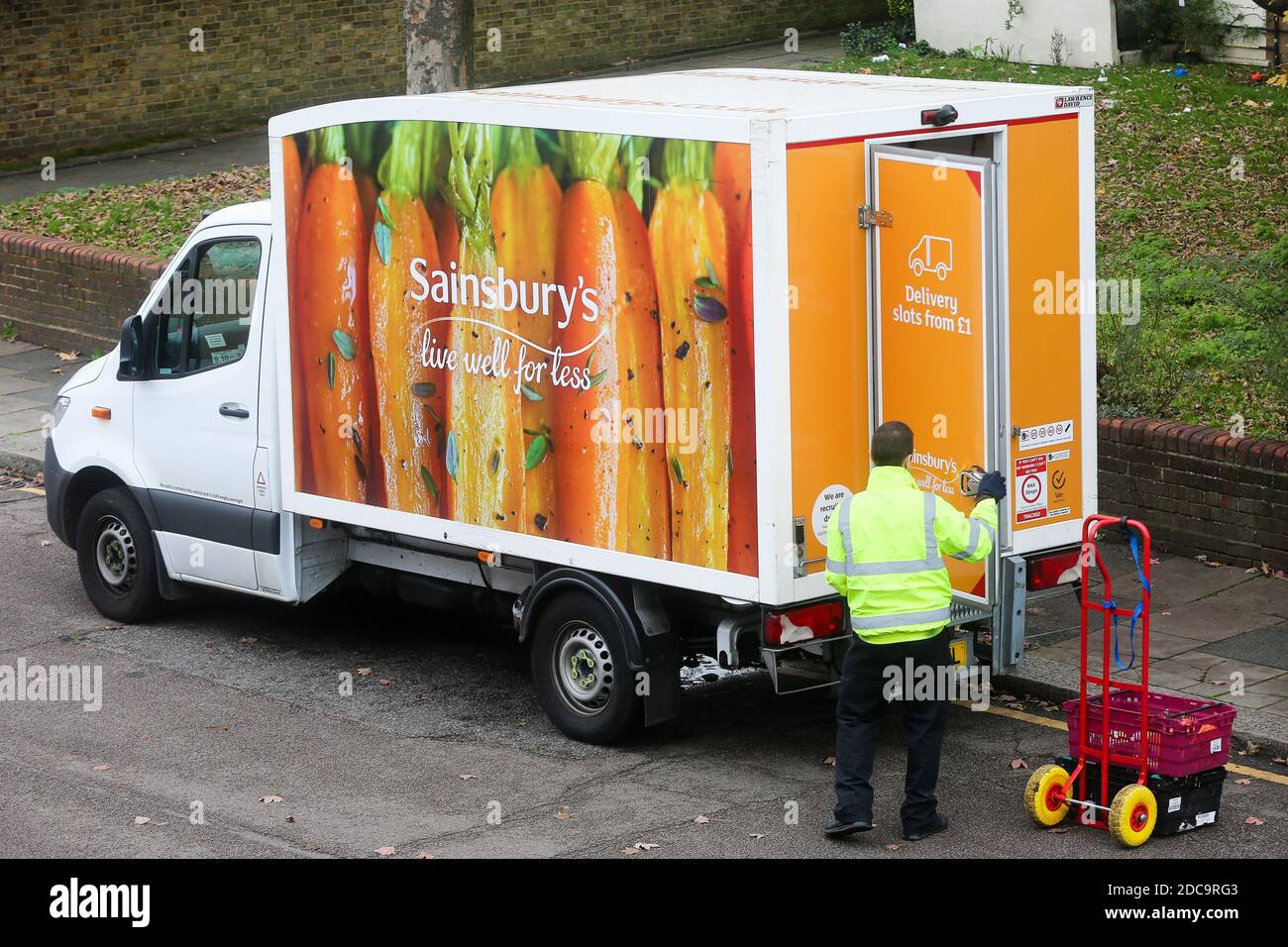 Sainsburys delivery driver hires stock photography and images Alamy