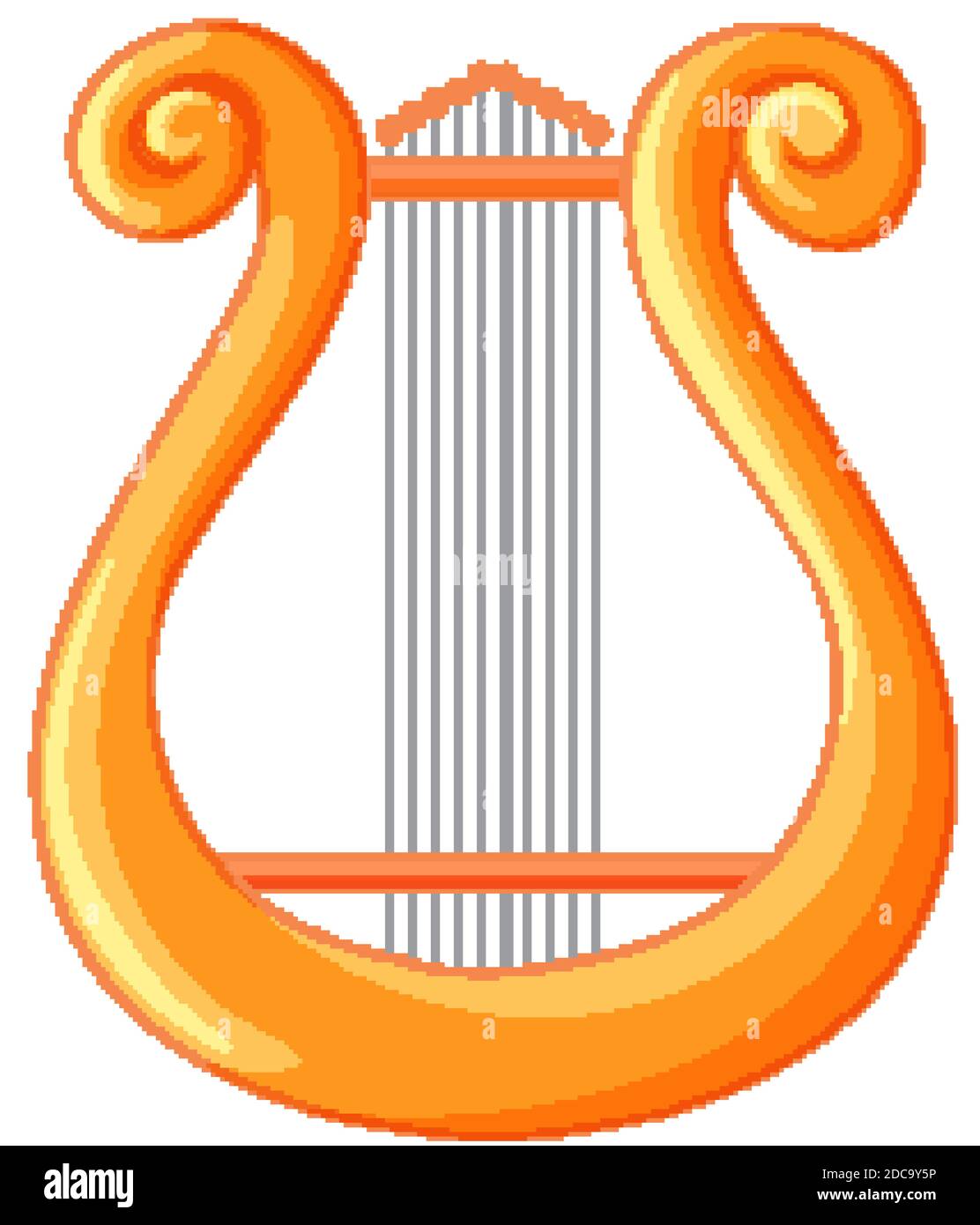 Lyre Greek classical music instrument illustration Stock Vector Image