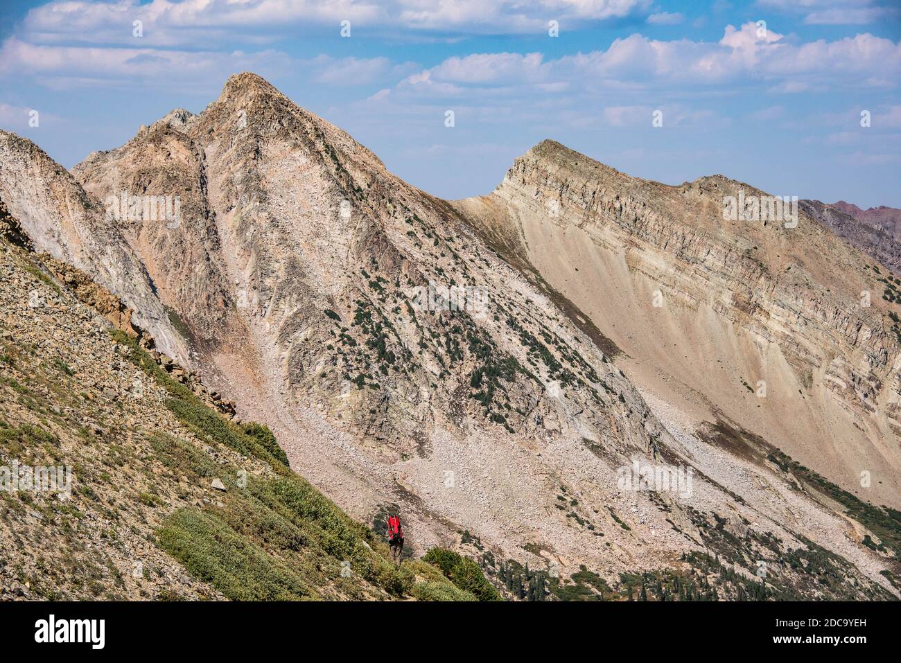 View from the top of the Trailrider Pass on the Maroon Bells Loop ...
