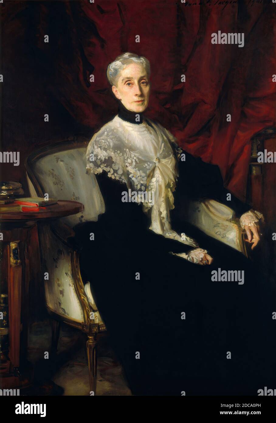 John Singer Sargent, (artist), American, 1856 - 1925, Ellen Peabody Endicott (Mrs. William Crowninshield Endicott), 1901, oil on canvas, overall: 162.9 x 114.3 cm (64 1/8 x 45 in.), framed: 189.2 x 141.6 x 7.6 cm (74 1/2 x 55 3/4 x 3 in Stock Photo