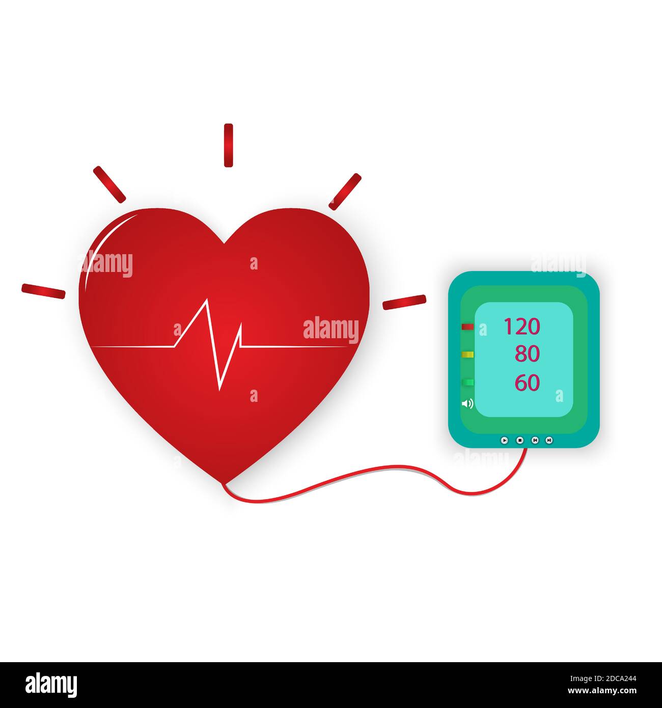 Digital device Medical equipment for measuring pressure, Diagnose hypertension, heart, vector