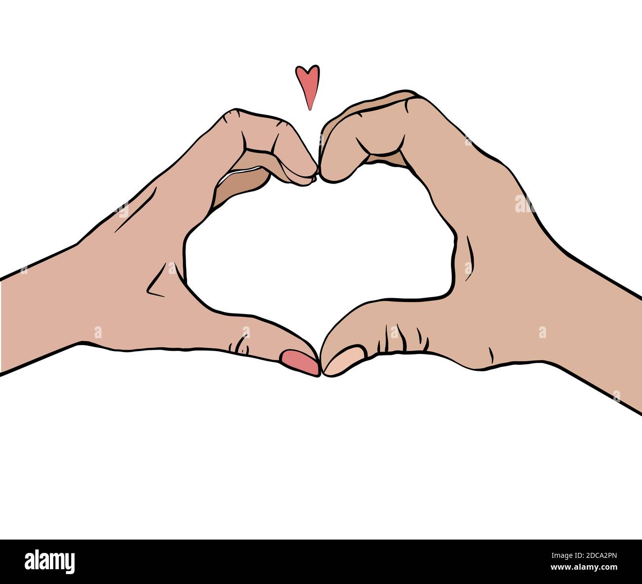 Outline color illustration of heart shape of two hands . Pair of man and woman. Love couple. Greeting card for Valentines Day. Vector contour greeting Stock Vector Image & Art - Alamy Outline color illustration of heart shape of two hands . Pair of man and woman. Love couple. Greeting card for Valentines Day. Vector contour greeting Stock Vector Image & Art - Alamy