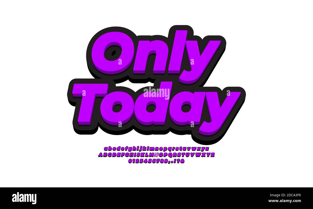 purple with black 3d text effect template Stock Vector Image & Art - Alamy