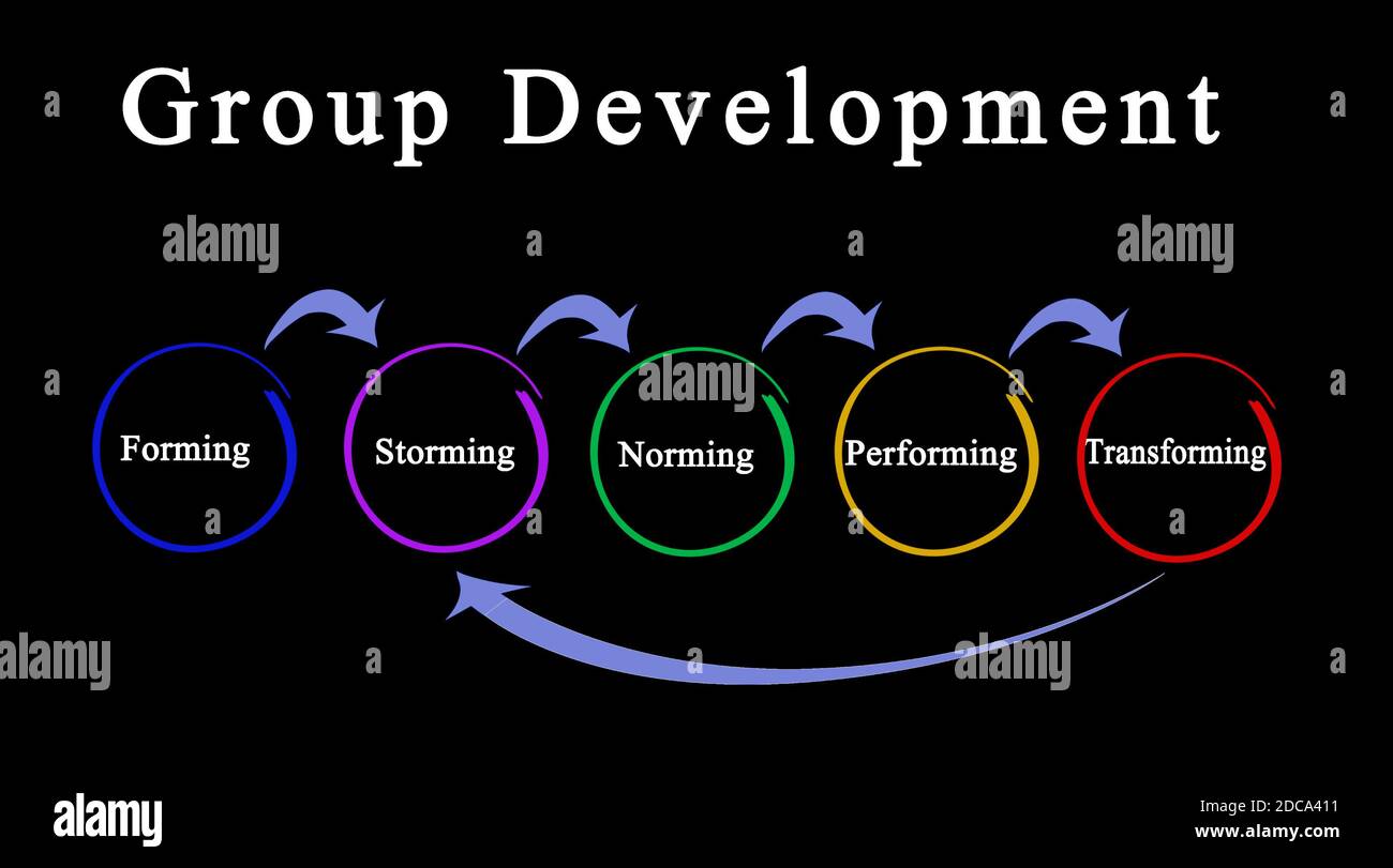 Components of Group Development Process Stock Photo Alamy
