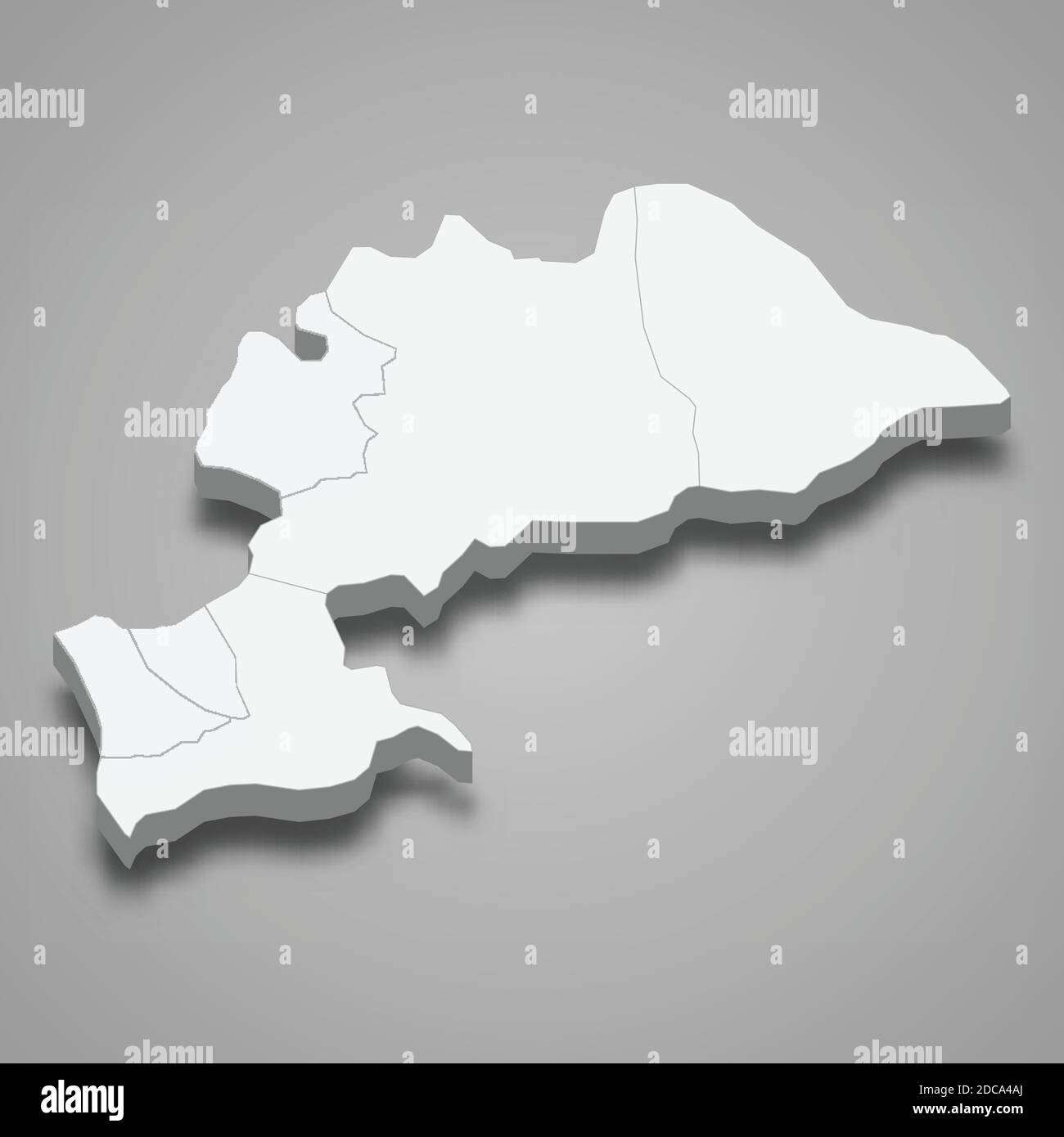3d isometric map of Karaman is a province of Turkey, vector