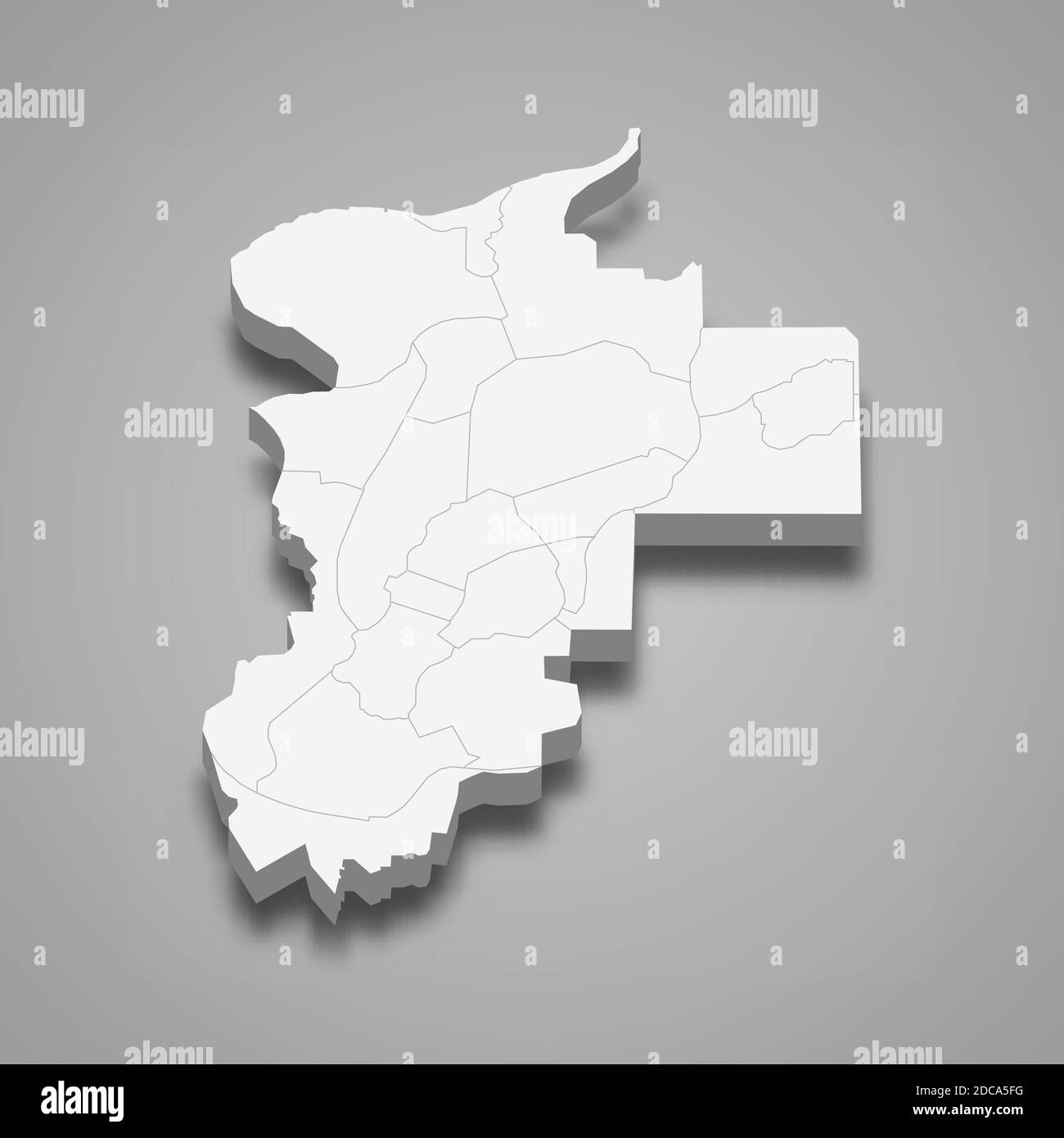 3d isometric map of Putrajaya is a state of Malaysia, vector