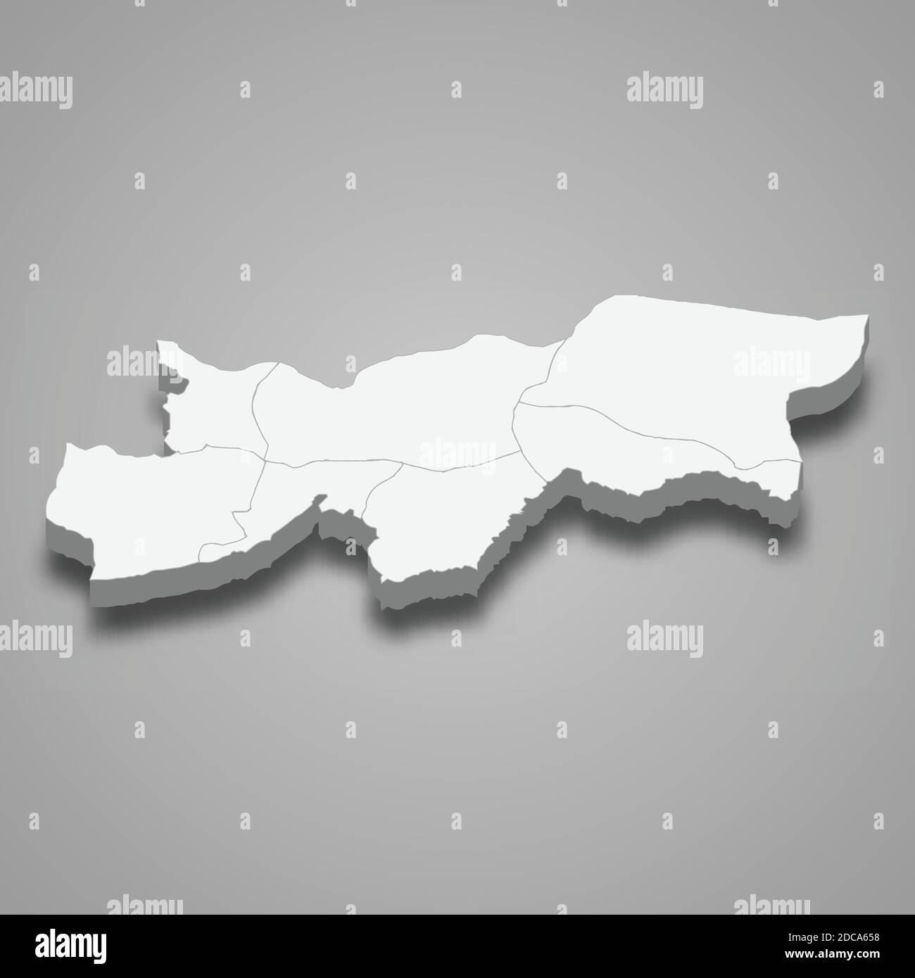 3d isometric map of Sirnak is a province of Turkey, vector illustration ...