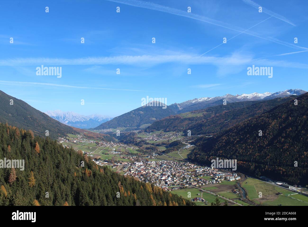 View on Neustift, Stubaital, Austria Stock Photo