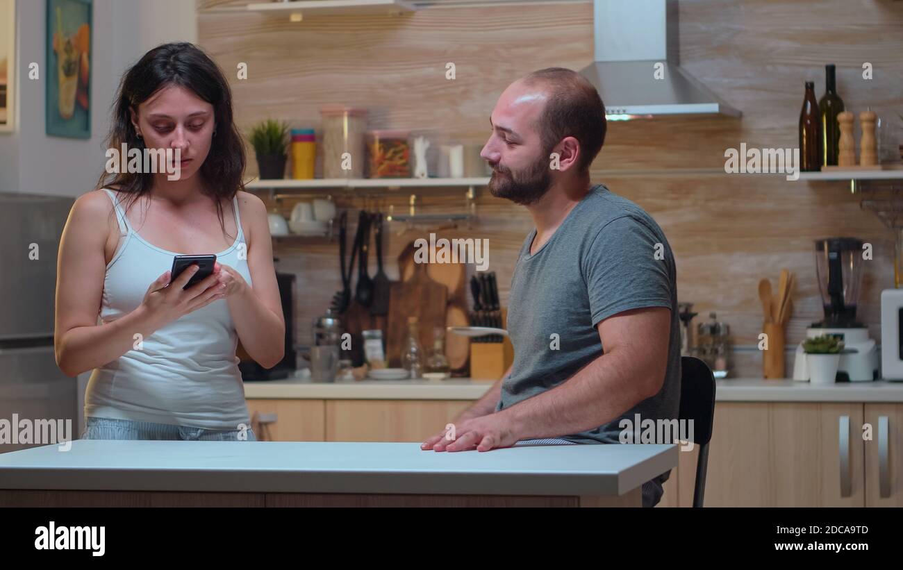 Woman discovering unfaithful man hi-res stock photography and images ...