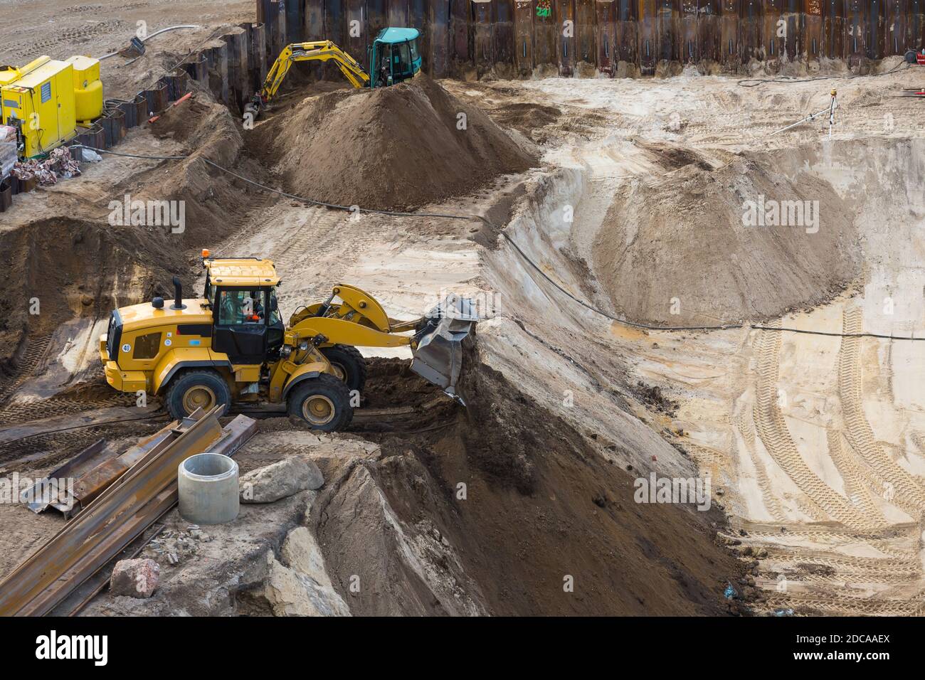 Excavator digger soil clay hi-res stock photography and images - Alamy