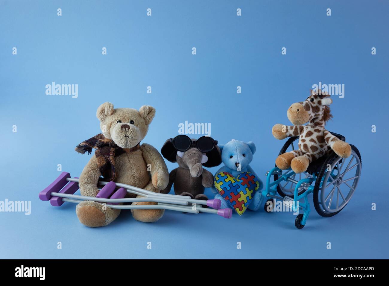 International day of persons with disabilities. Wheelchair with toys ...
