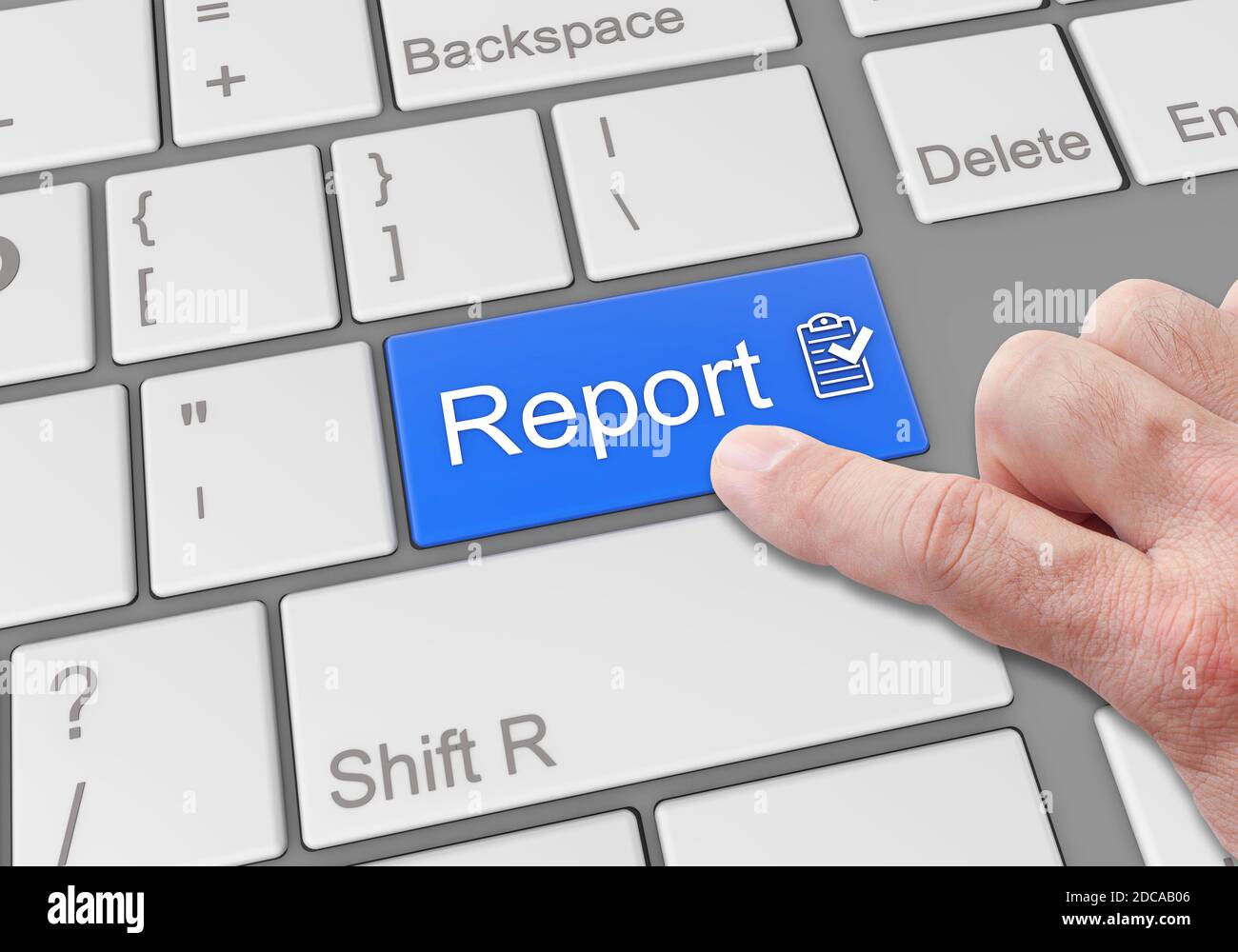 Special report button on hi-res stock photography and images - Alamy