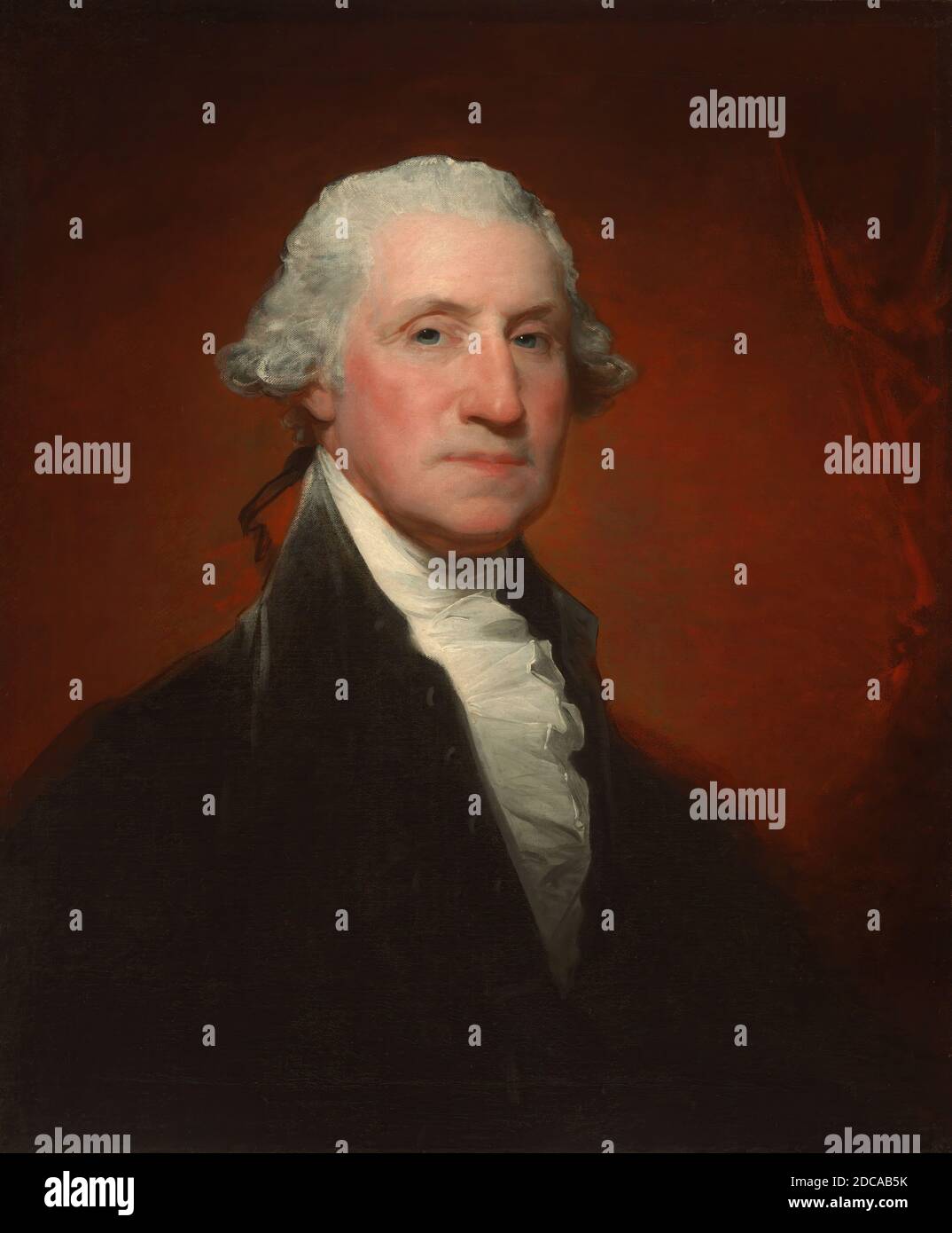 Gilbert Stuart, (painter), American, 1755 - 1828, George Washington (Vaughan-Sinclair portrait), 1795, oil on canvas, overall: 73.8 x 61.1 cm (29 1/16 x 24 1/16 in.), framed: 92.7 x 80 x 9.5 cm (36 1/2 x 31 1/2 x 3 3/4 in Stock Photo