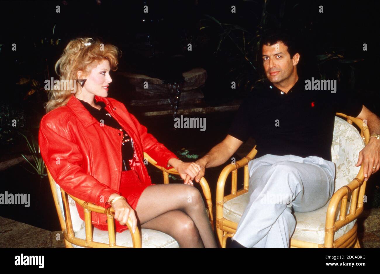 Audrey Landers mit Ehemann Donald Berkowitz bei einem Besuch in Hamburg, Deutschland 1988. Stock Photo