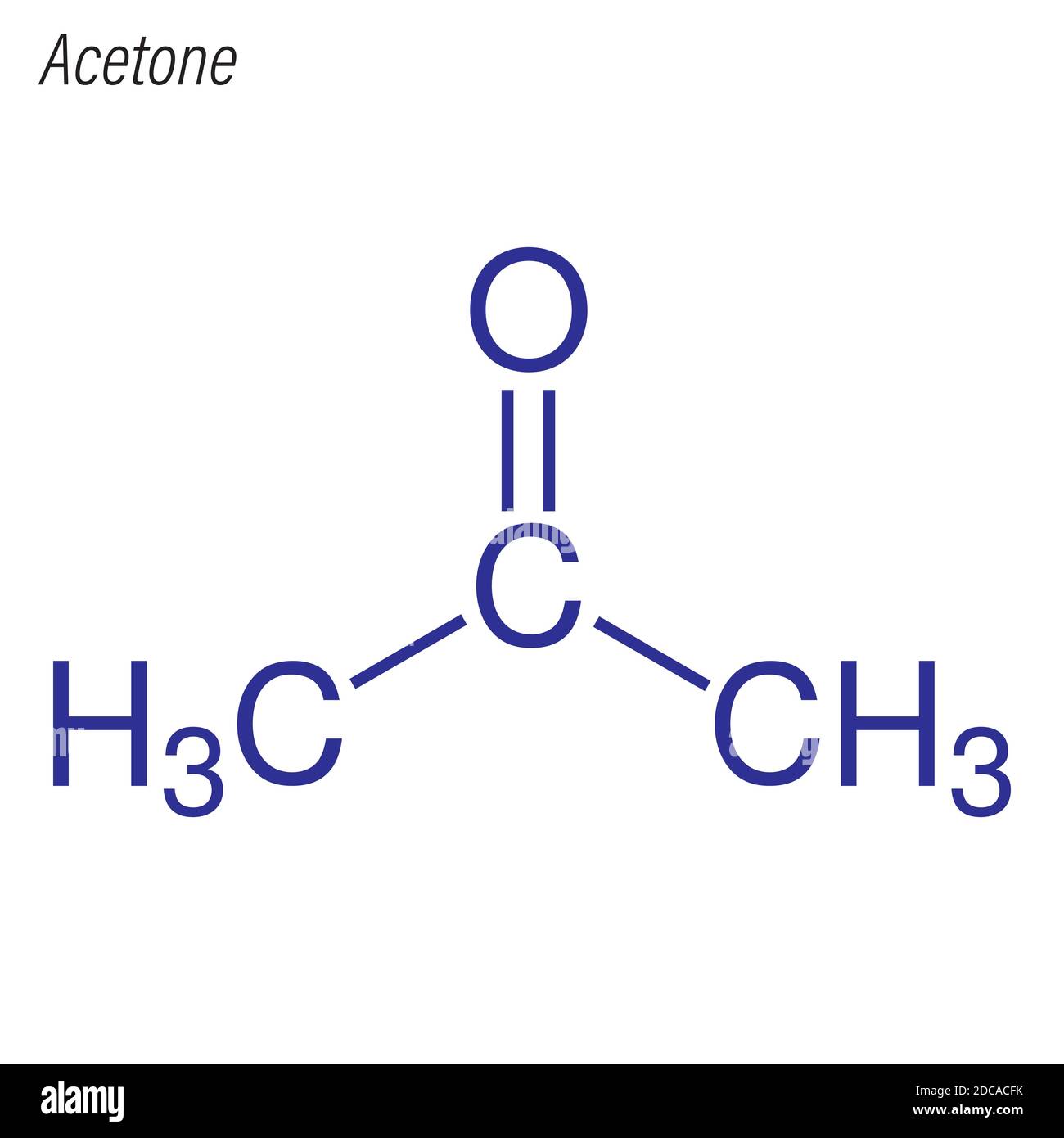Skeletal formula of Acetone. Drug chemical molecule Stock Vector Image &  Art - Alamy