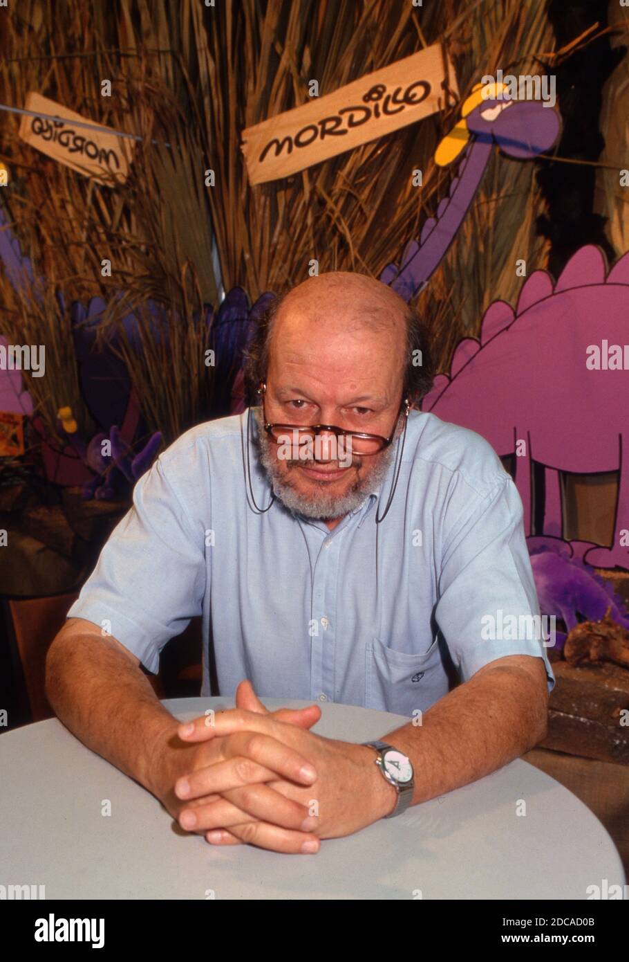 Guillermo Mordillo, argentinischer Cartoonist, auf der Buchmesse in Frankfurt, Deutschland 1993. Stock Photo