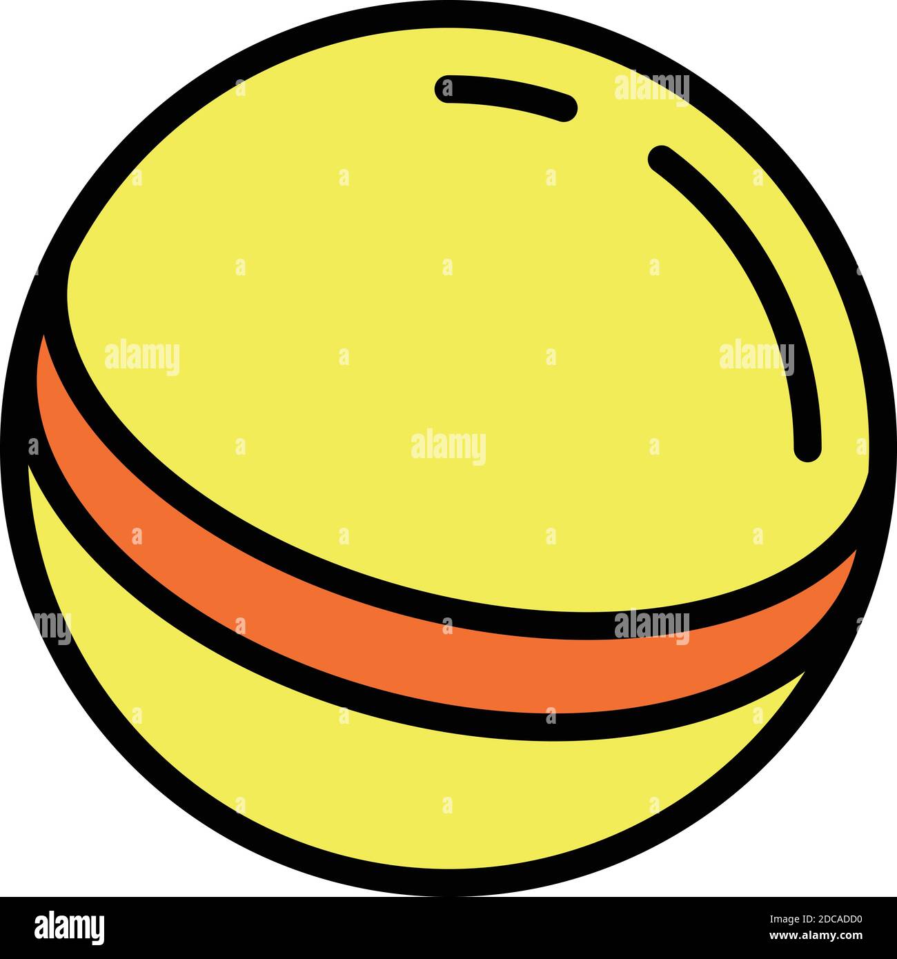 Baby rubber ball icon. Outline baby rubber ball vector icon for web