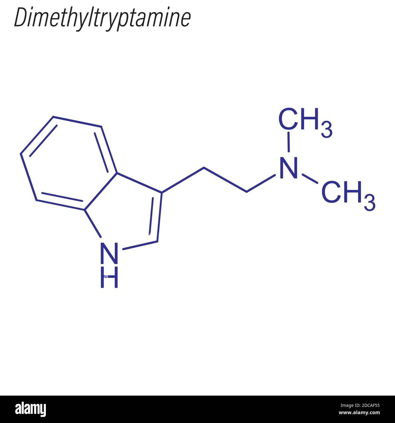 Dimethyltryptamine dmt drug molecule Stock Vector Images - Alamy