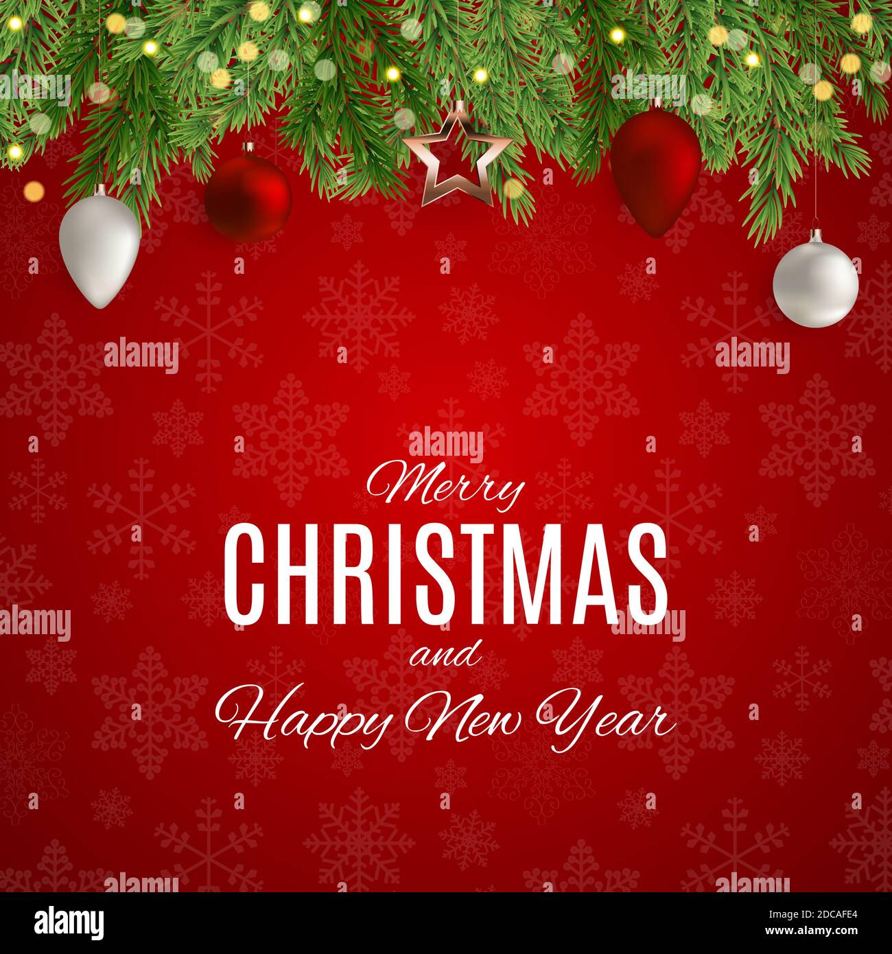 Merry Christmas and New Year Background. Illustration Stock Photo - Alamy