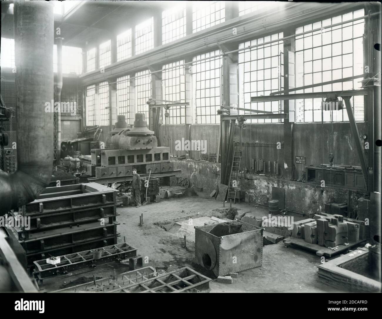 1930 - 40. Fiat - Ansaldo big motors factory. Torino, Italy Stock Photo