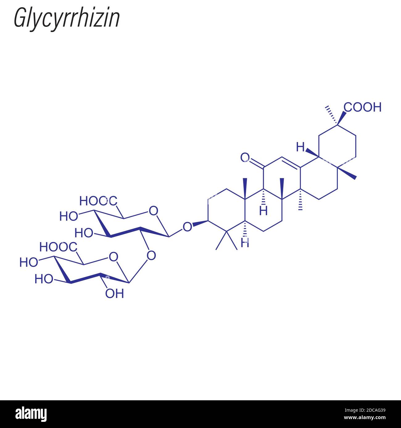 Skeletal formula of Glycyrrhizin. Acid chemical molecule Stock Vector Image & Art Alamy