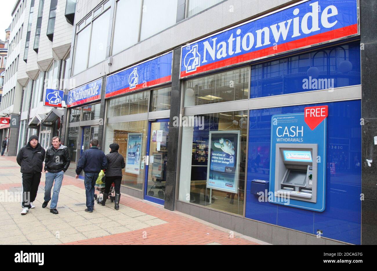 File photo dated 5/1/2013 of a branch of Nationwide Building Society in Belfast. Nationwide Building Society has said underlying profits held 'steady' in its first half despite putting aside £139 million for loan losses due to the pandemic. Stock Photo