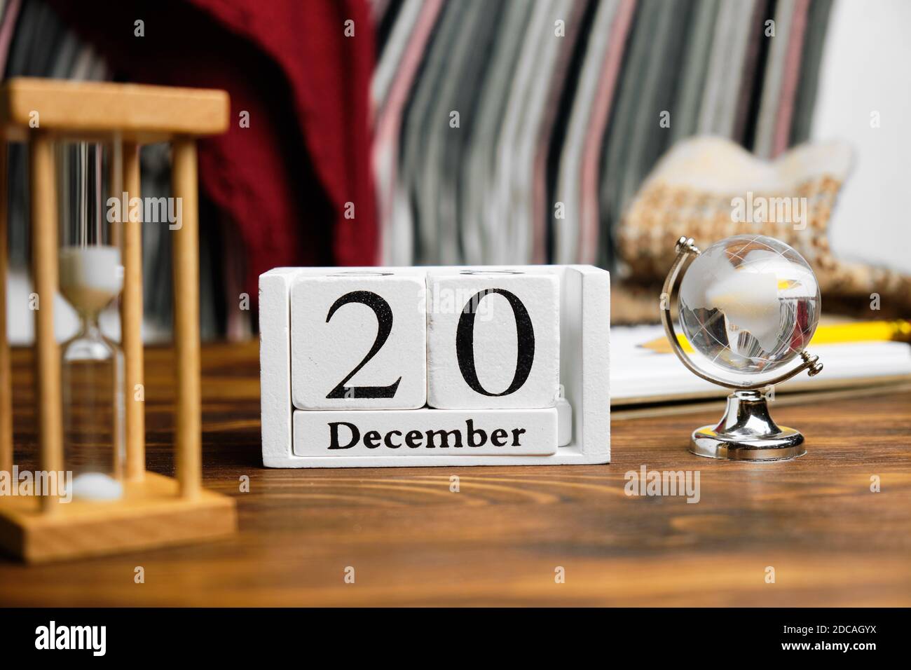 twentieth day of winter month calendar december. Stock Photo