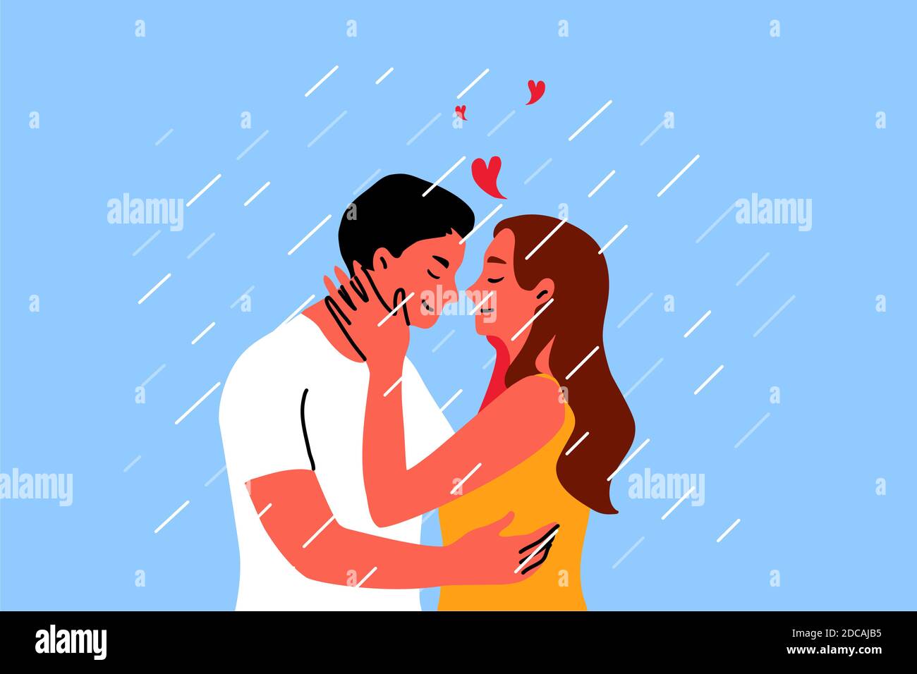 Young Girl Kissing Young Boy Stock Vector Images Page 3 Alamy