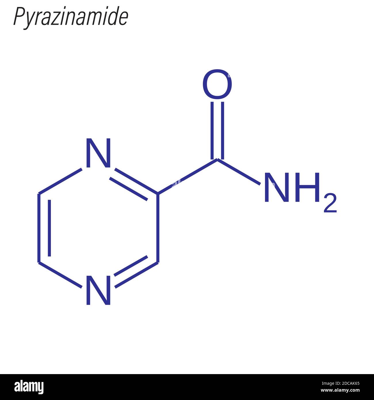 Skeletal Formula Of Pyrazinamide Drug Chemical Molecule Stock Vector Skeletal Formula Of Pyrazinamide Drug Chemical Molecule Stock Vector