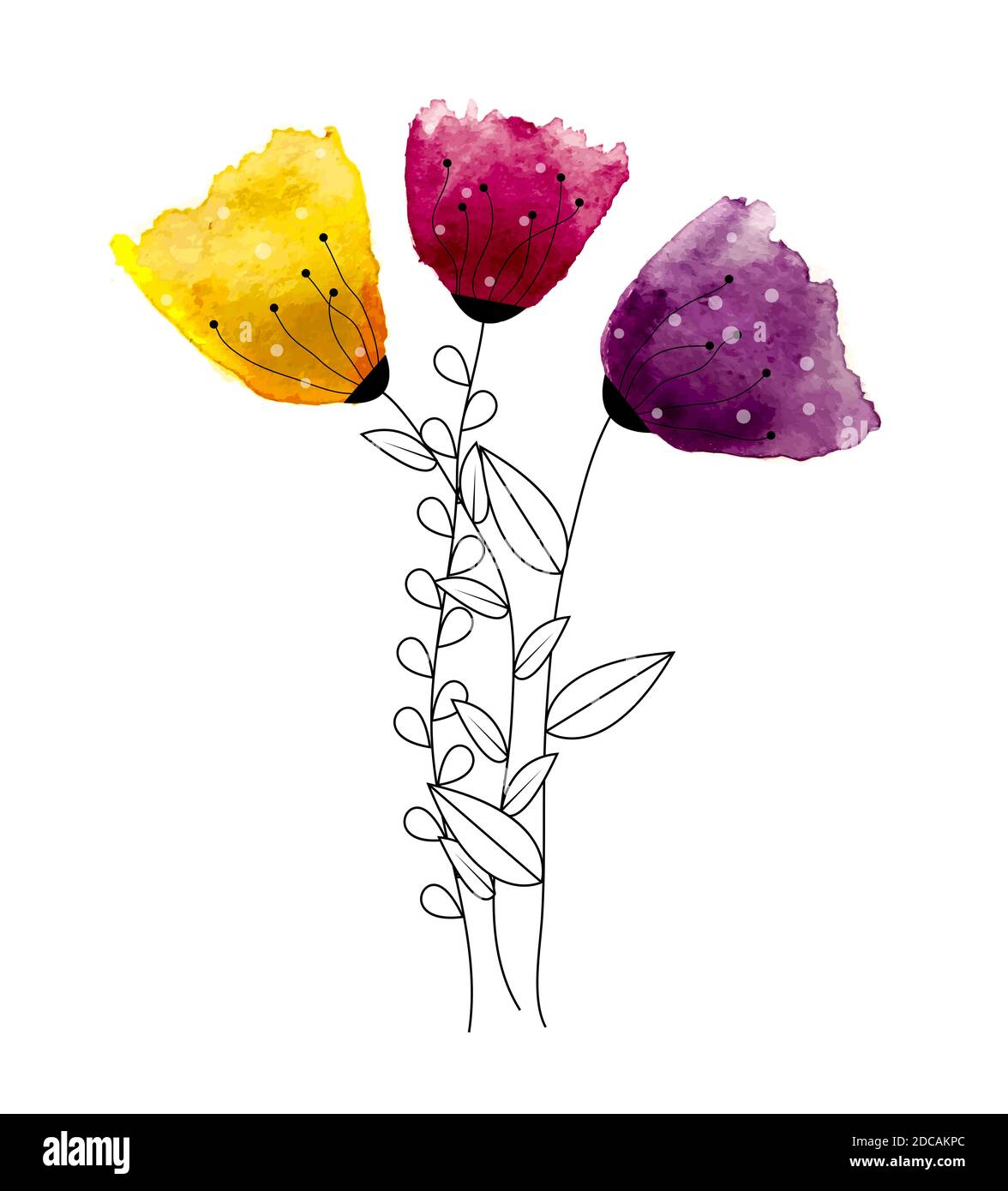 Abstract Paint Flower Background Illustration Stock Photo - Alamy