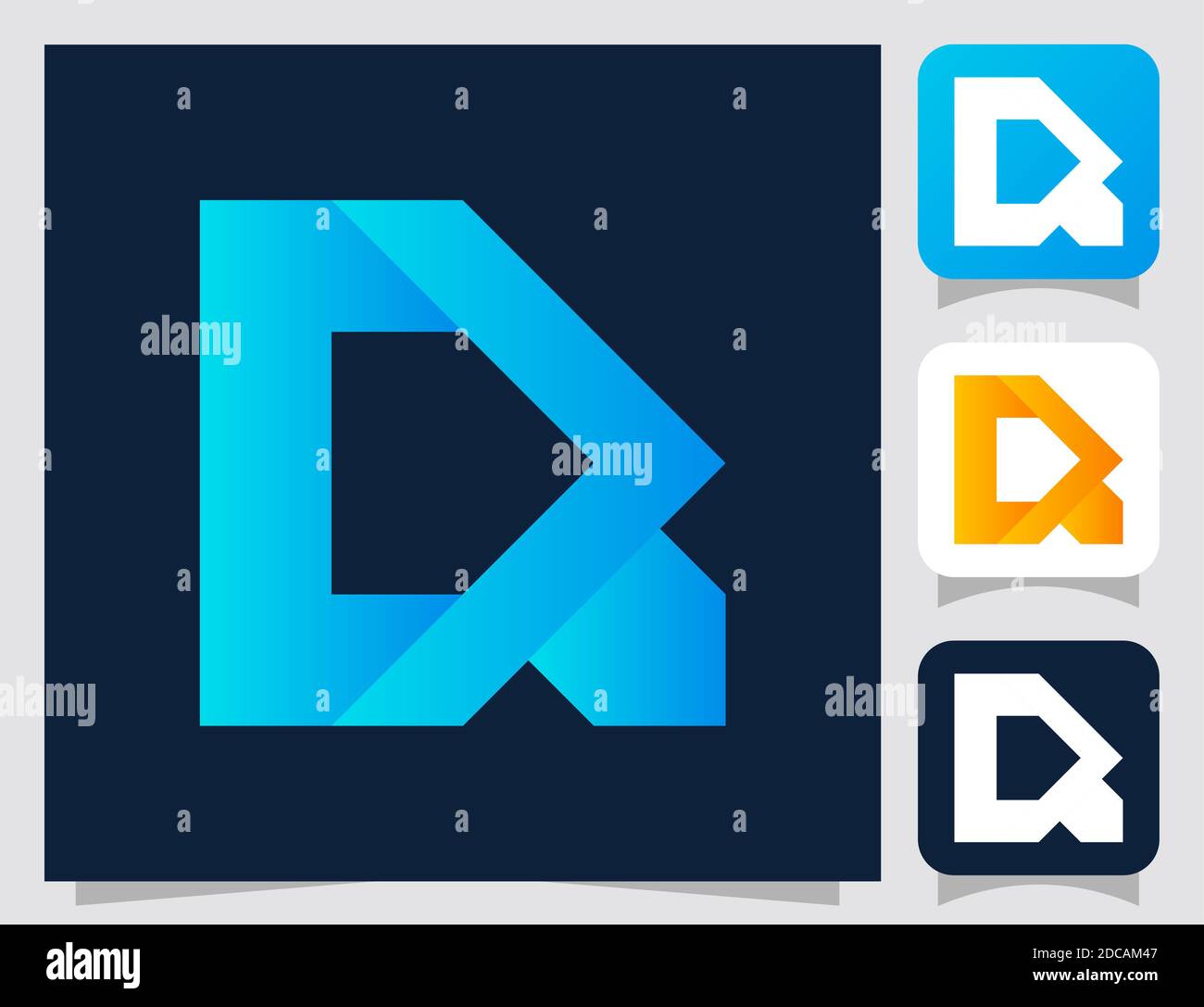 UI r letter logo icon design template Stock Vector