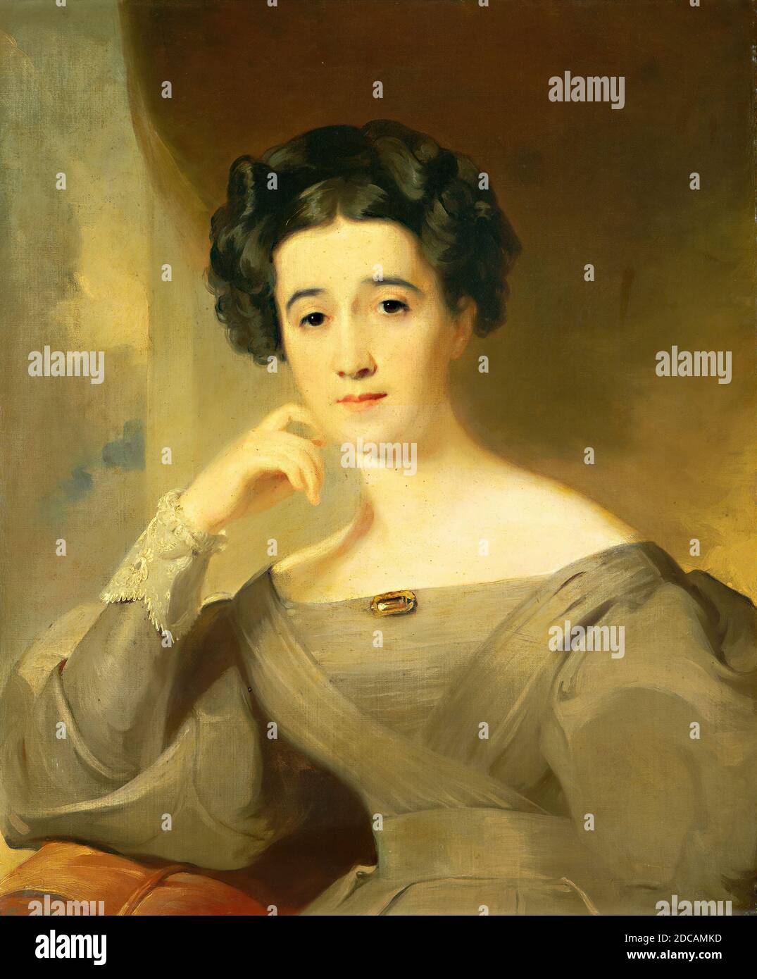 Thomas Sully, (artist), American, born England, 1783 - 1872, Mrs. William Griffin, 1830, oil on canvas, overall: 76.3 x 63.8 cm (30 1/16 x 25 1/8 in.), framed: 94.3 x 81.6 cm (37 1/8 x 32 1/8 in Stock Photo