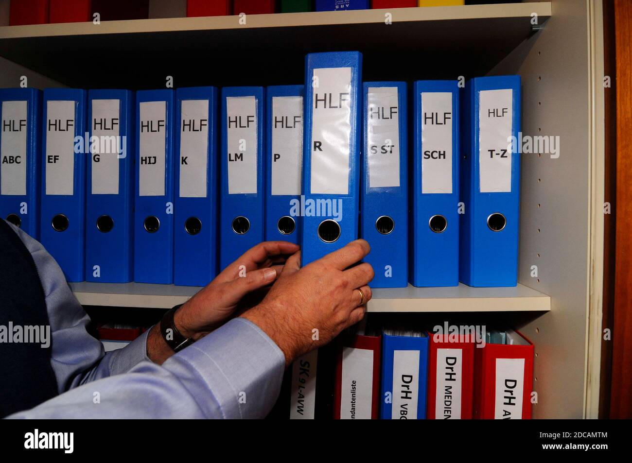 files and documents in the archive in the office administration and  organization Stock Photo - Alamy