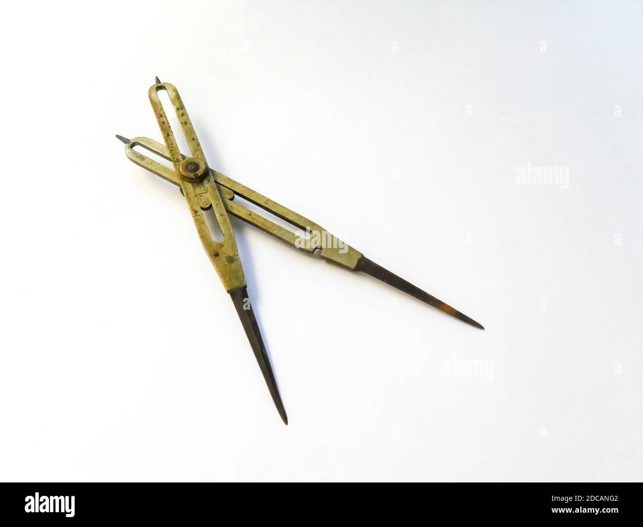 Brass reduction compass or proportional scale divider. Geometry tool