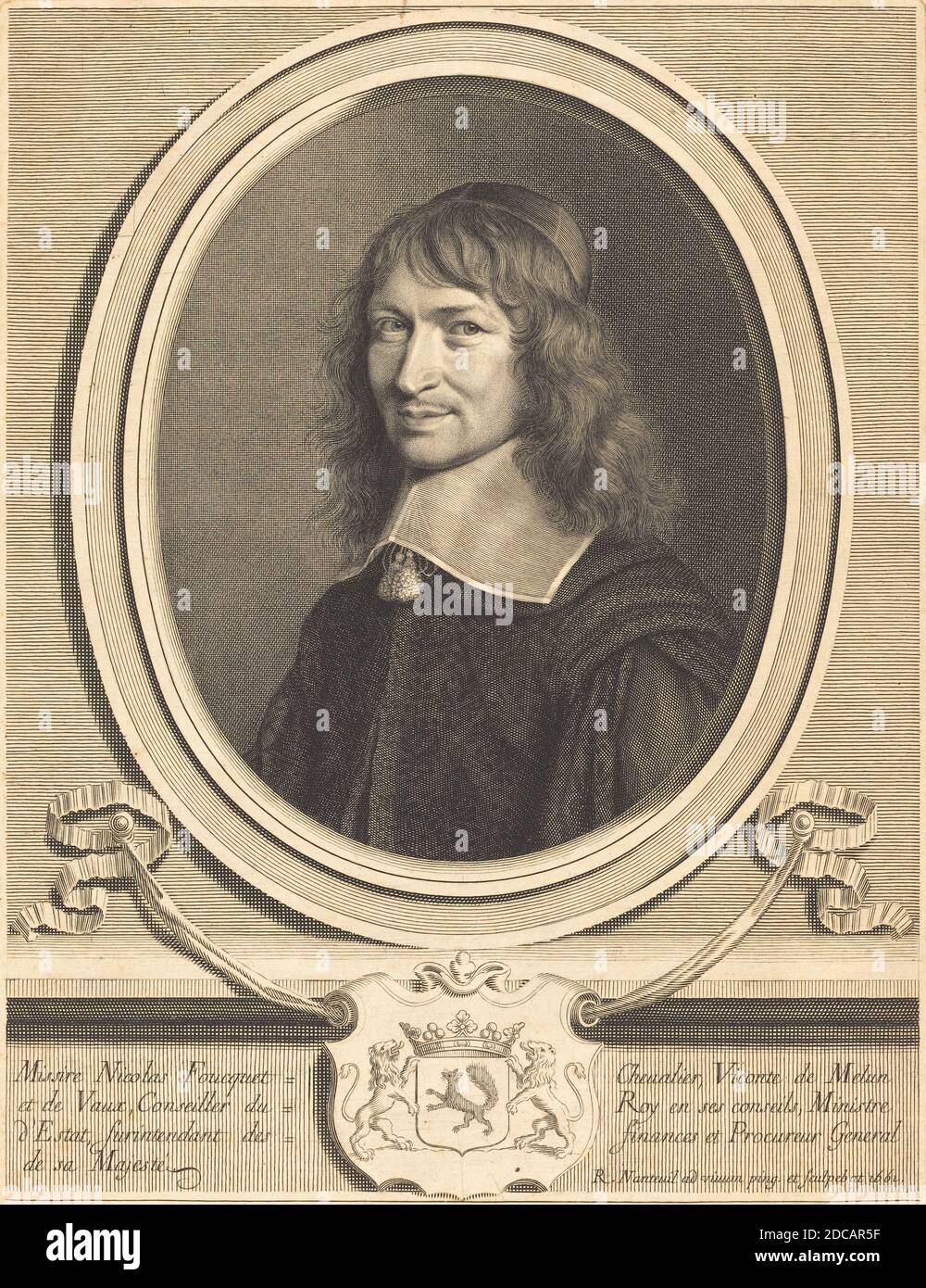 Robert Nanteuil, (artist), French, 1623 - 1678, Nicolas Fouquet, 1661, engraving Stock Photo