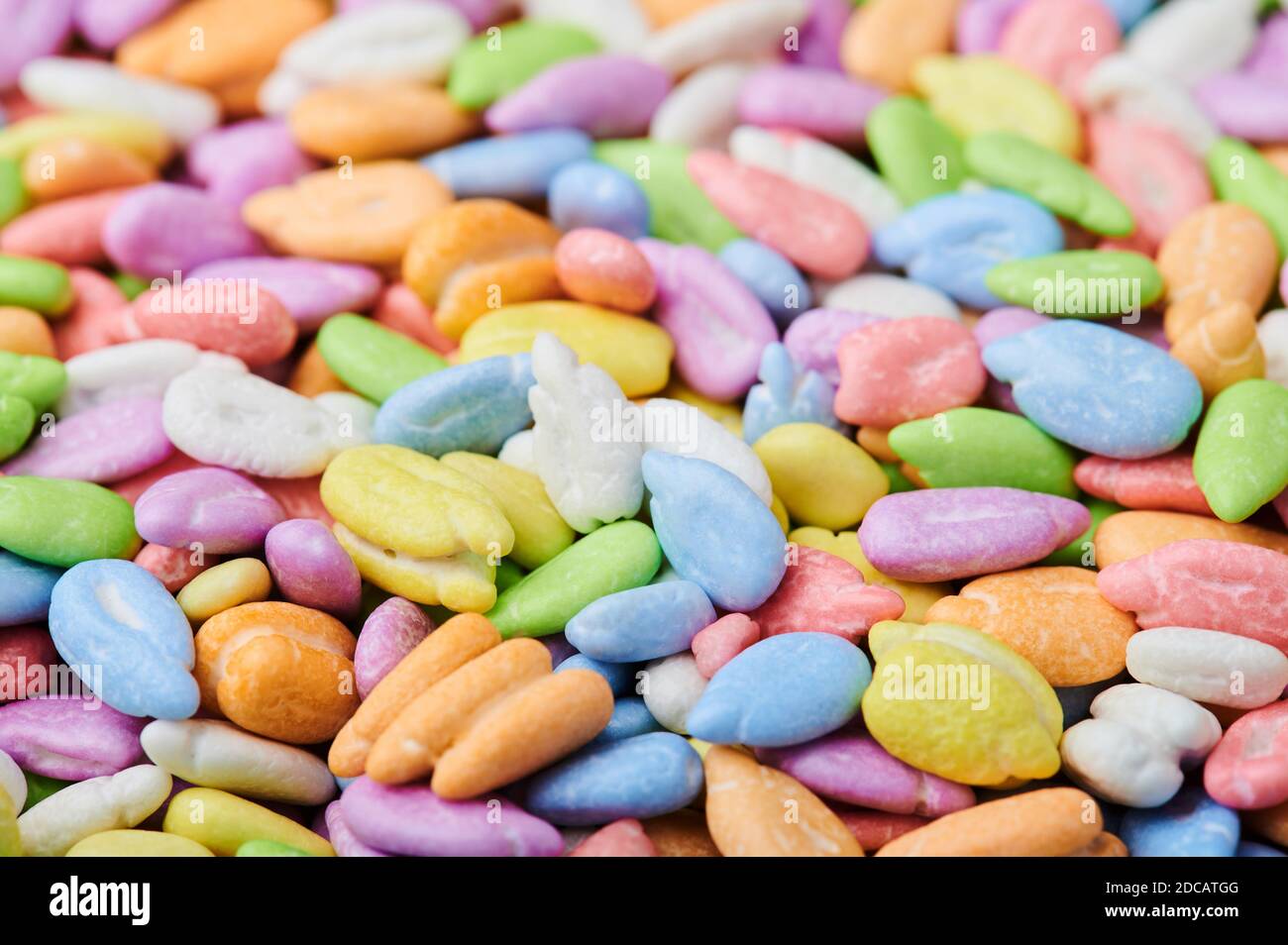Dessert  sunflower seed colorful candy macro close up view Stock Photo