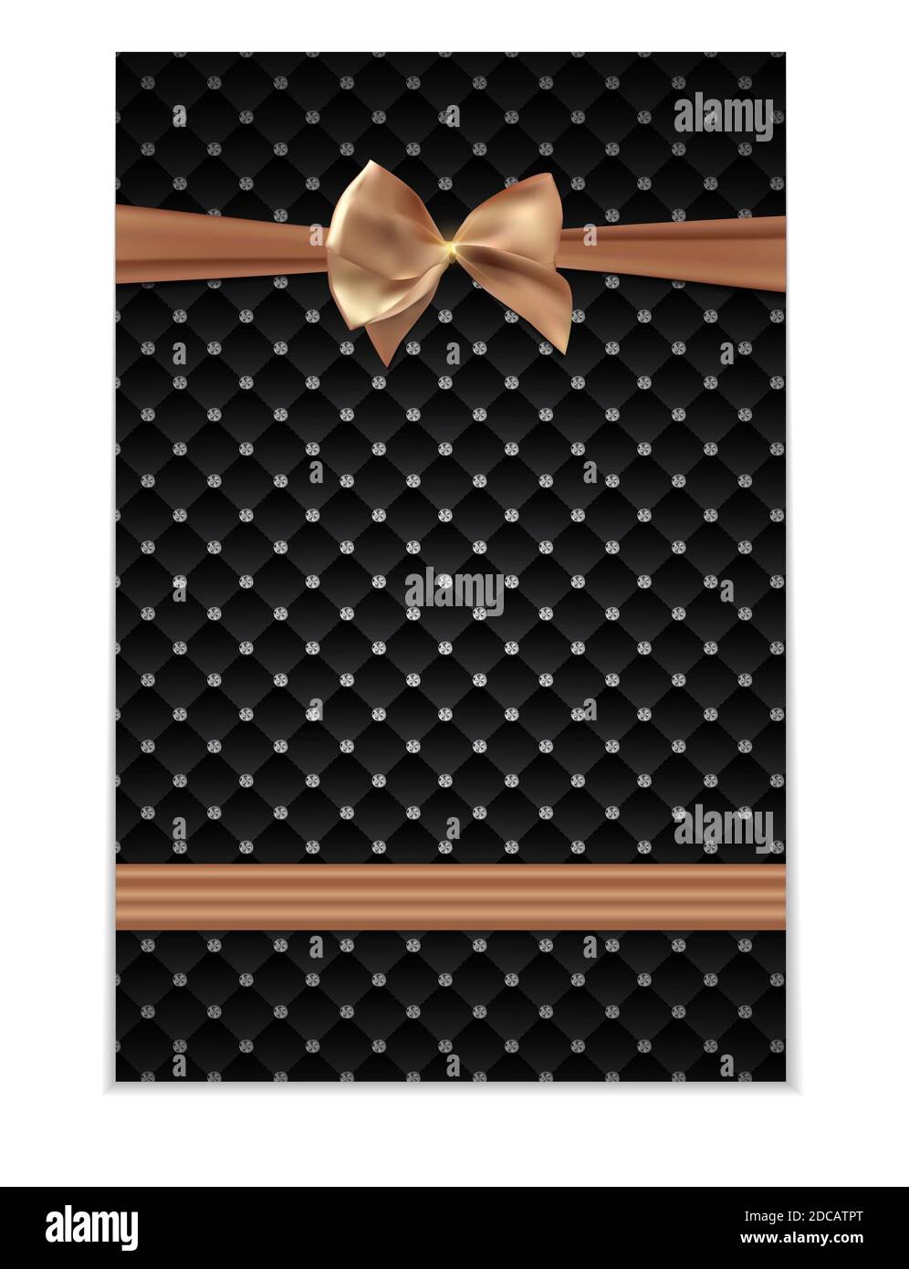 Vintage Wedding Invitation with Bow and Ribbon Template Illutsration ...