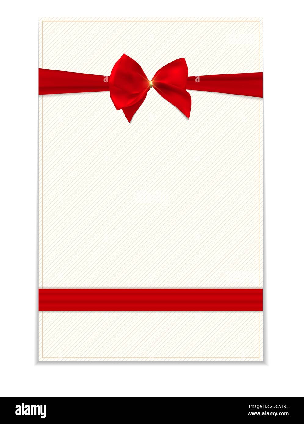 Vintage Wedding Invitation with Bow and Ribbon Template Illutsration ...