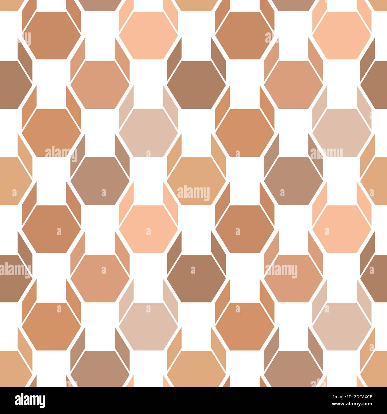 Vector seamless geometric pattern. Browm origami dog. Stock Vector