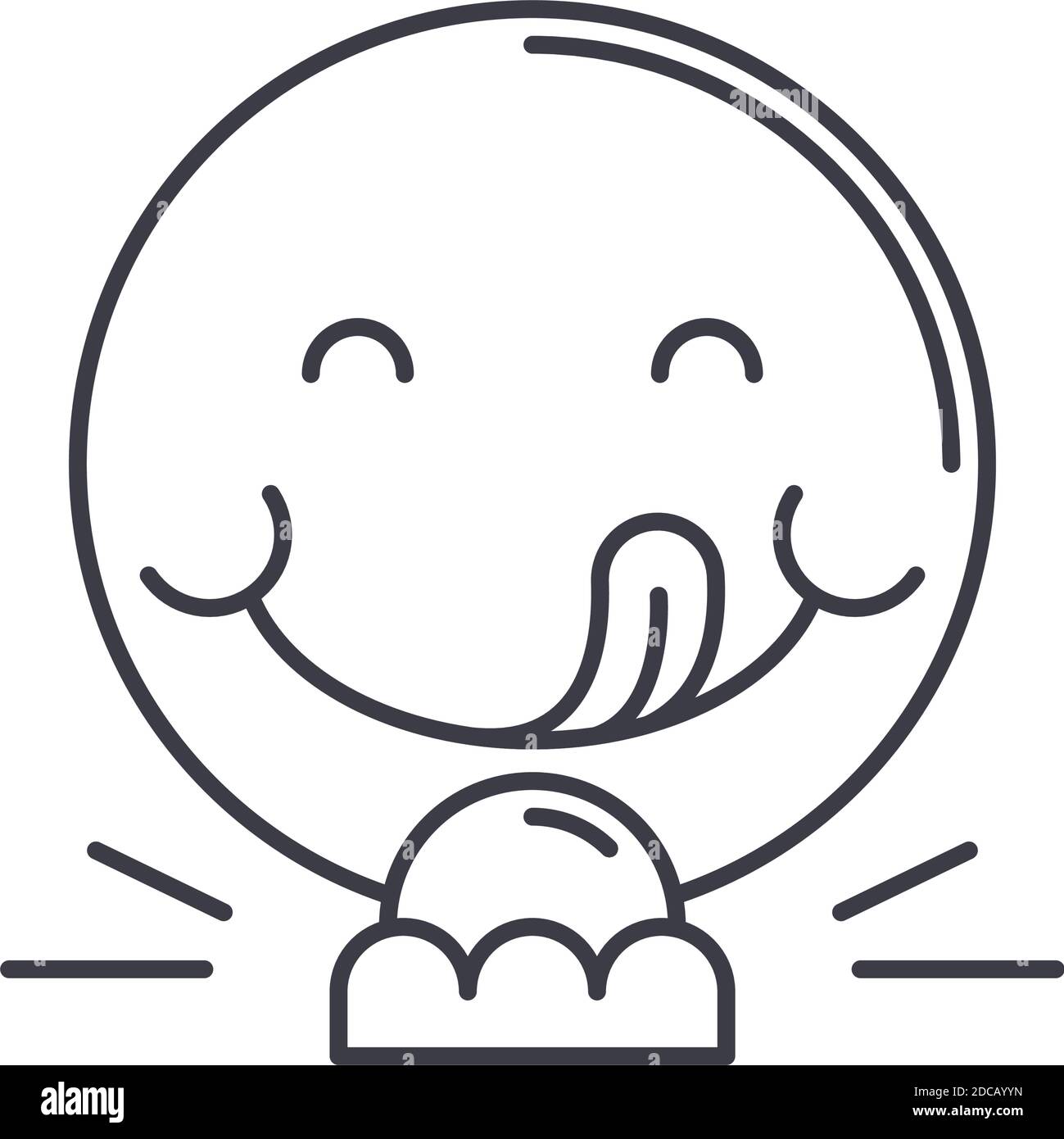 Delicious icon, linear isolated illustration, thin line vector, web design  sign, outline concept symbol with editable stroke on white background Stock  Vector Image \u0026 Art - Alamy, image size:1299x1390